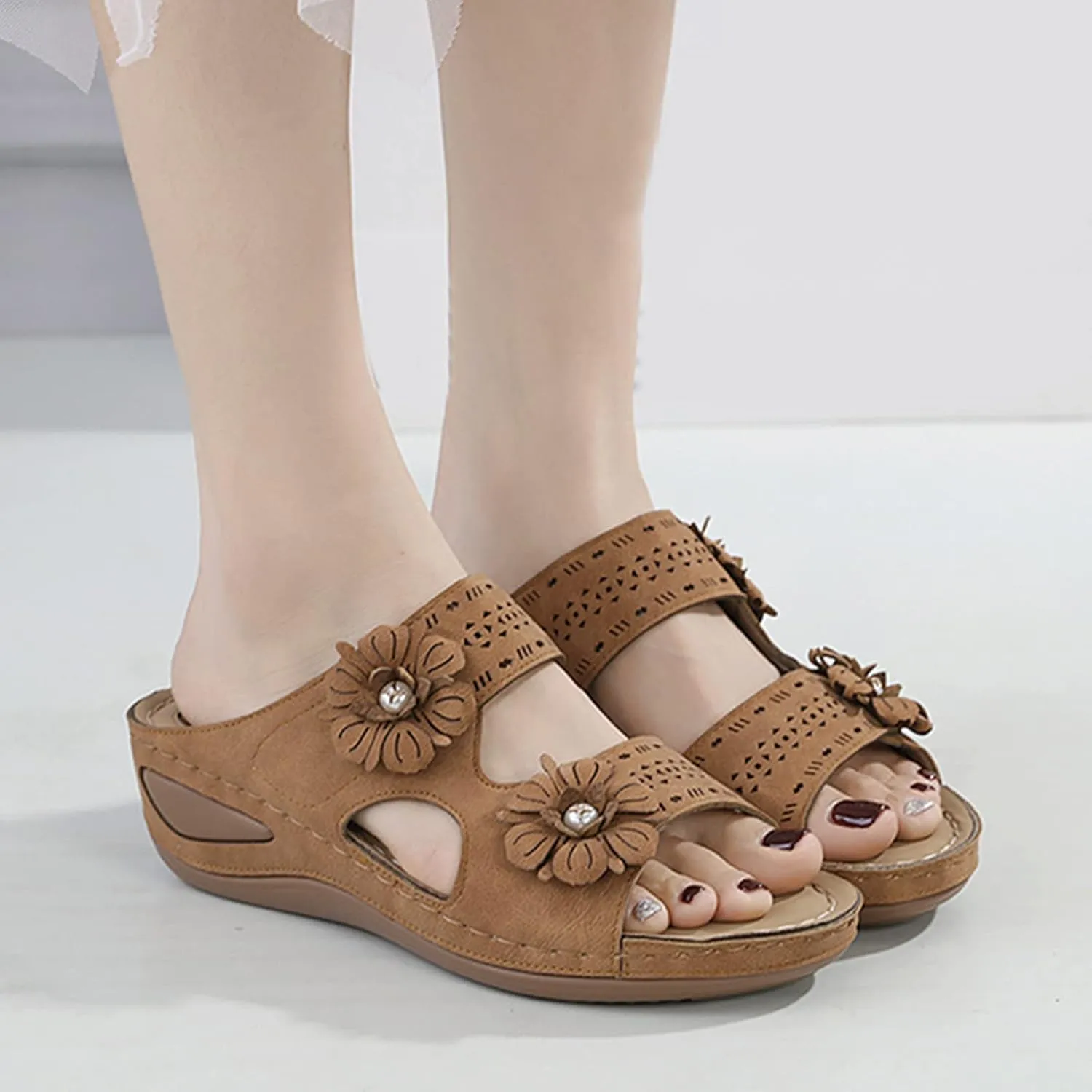 Orthopedic Dress Shoes for Women Wide Toe Black Casual Sandals Women Comfortable White Beach Sandals for Women Dressy Arch Support Shoes Women Sandalias Para Mujer Wide Foot Heels for Women