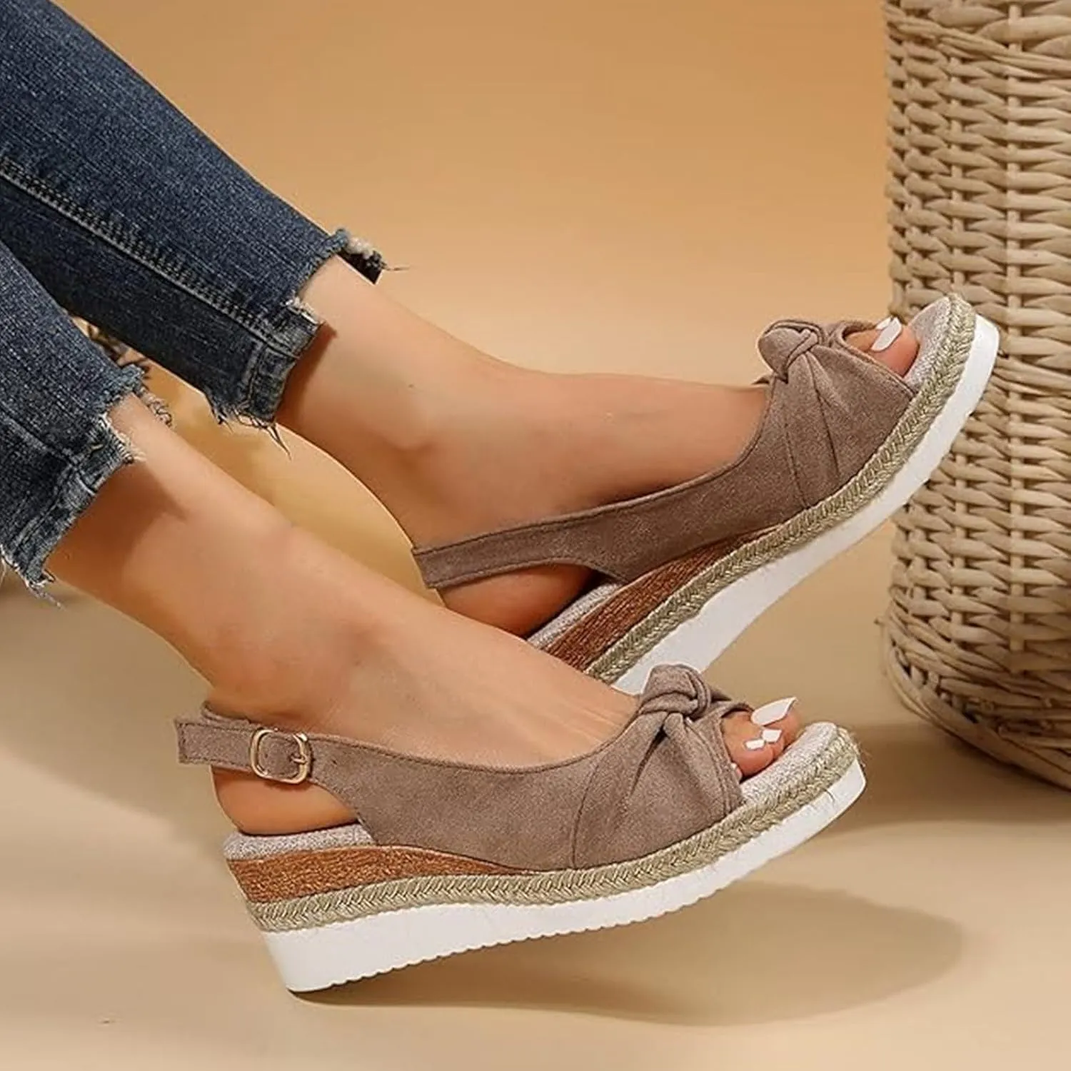 Orthopedic Sandals for Women 2025 Trendy Wedge Platform Espadrilles Summer Dressy Arch Support Walking Beach Sandals