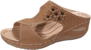 Orthopedic Sandals for Women Wedge Sandals Summer Dressy 2025 Flat Open Toe Platform Sandals Slides Summer Dressy Wedge Sandal Comfortable Dressy Wedge Platform Sandalias Slip On Shoes