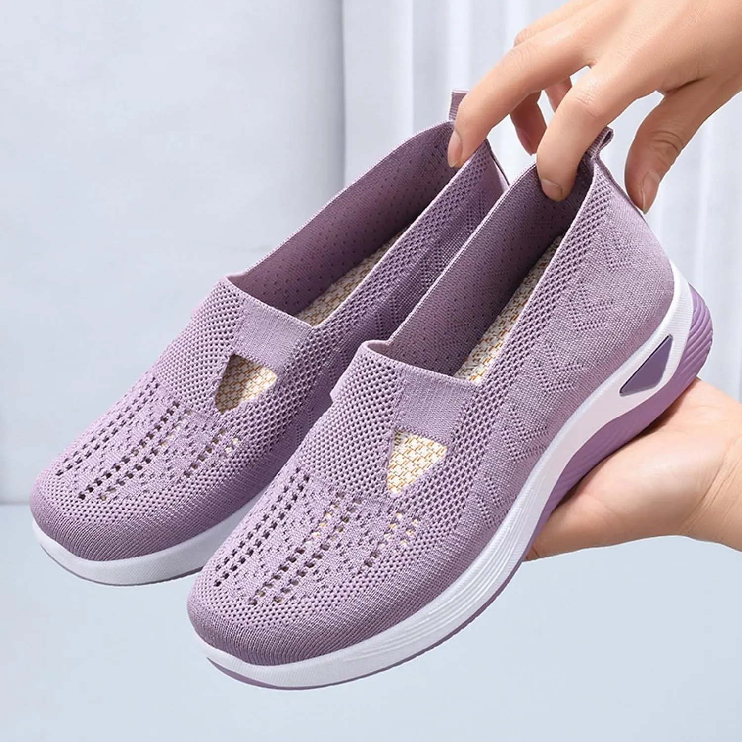 Orthopedic Shoes for Women 2025, Women Wide Width Breathable Walking Comfortable Slip on Sneakers, Food Service Lightweight Sneaker, Nurse Shoes Arch Support Sneakers