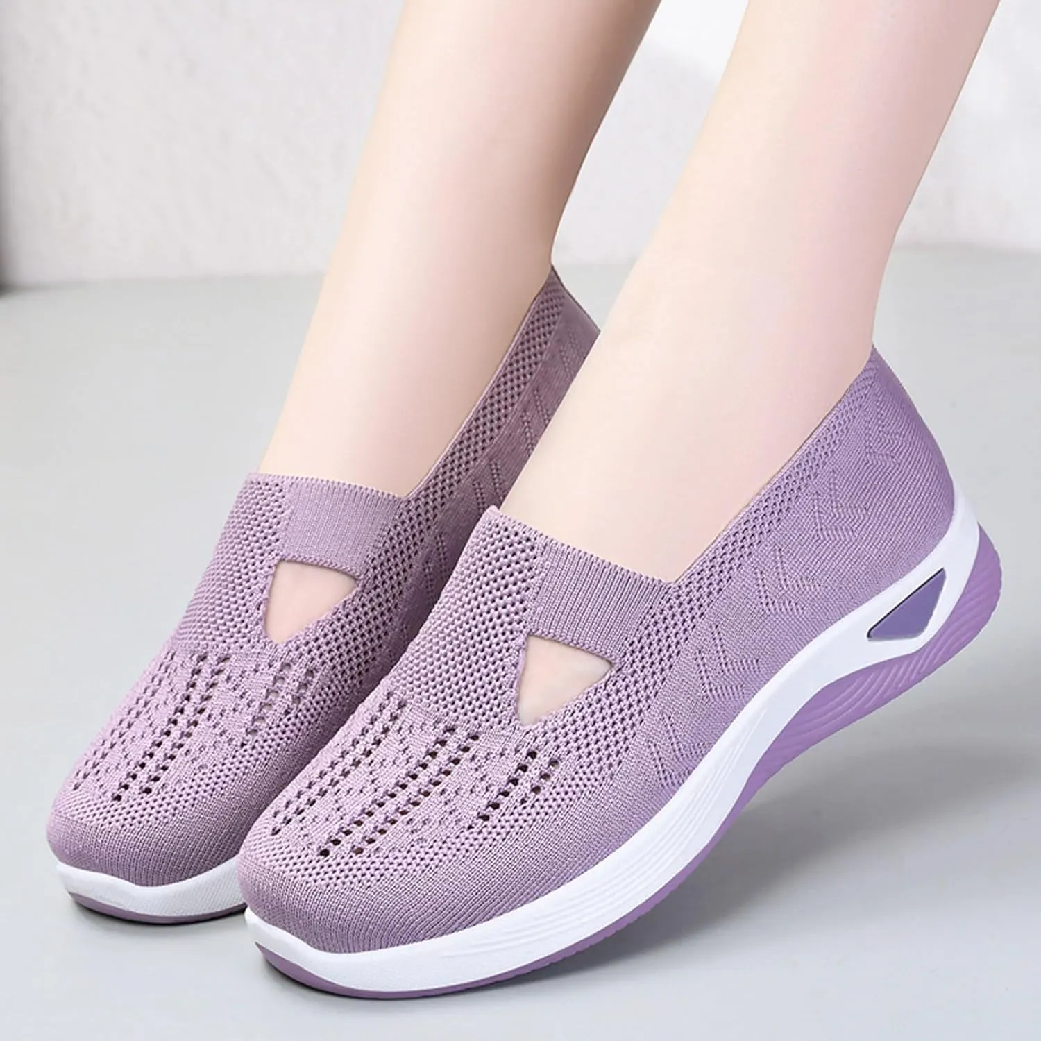 Orthopedic Shoes for Women 2025, Women Wide Width Breathable Walking Comfortable Slip on Sneakers, Food Service Lightweight Sneaker, Nurse Shoes Arch Support Sneakers