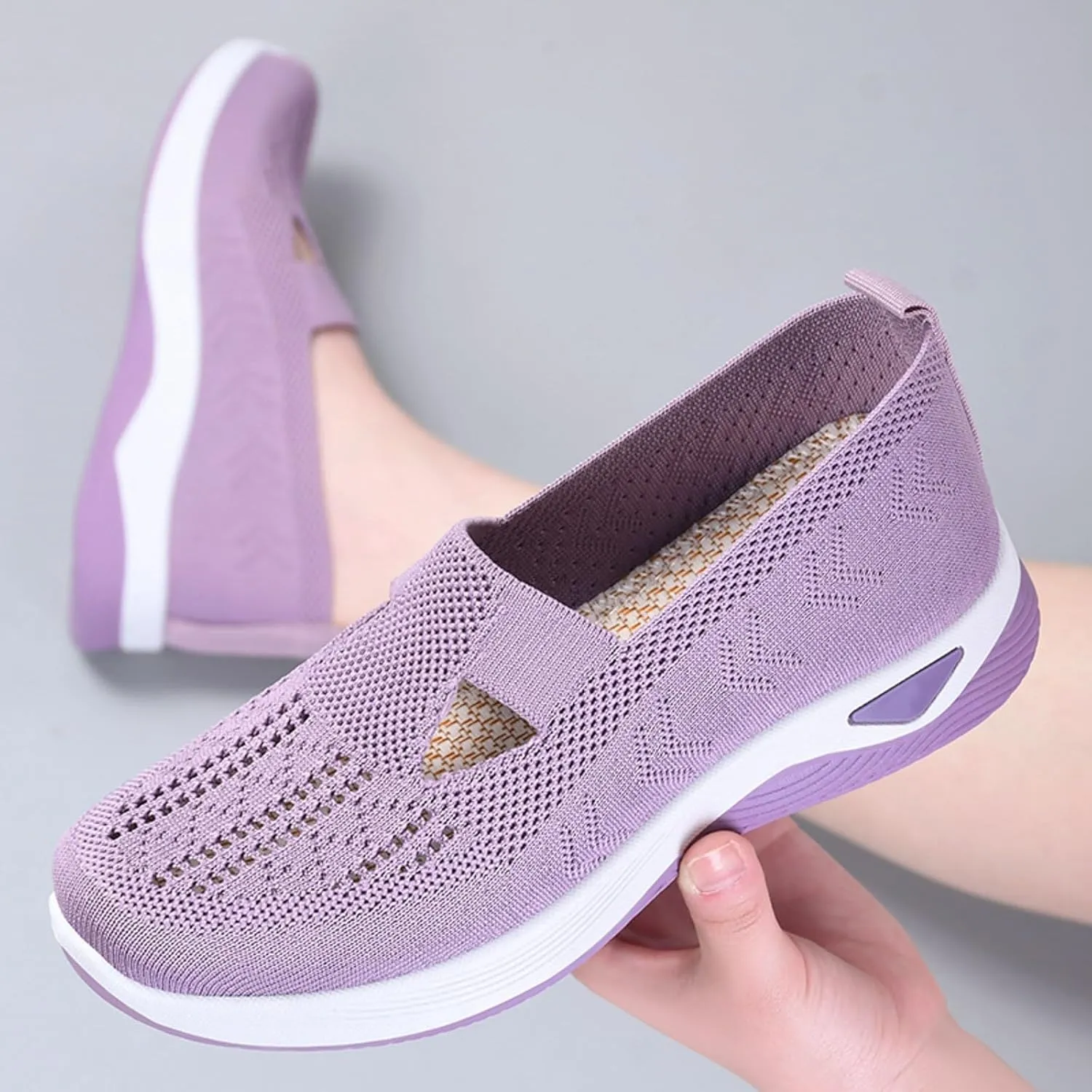 Orthopedic Shoes for Women 2025, Women Wide Width Breathable Walking Comfortable Slip on Sneakers, Food Service Lightweight Sneaker, Nurse Shoes Arch Support Sneakers