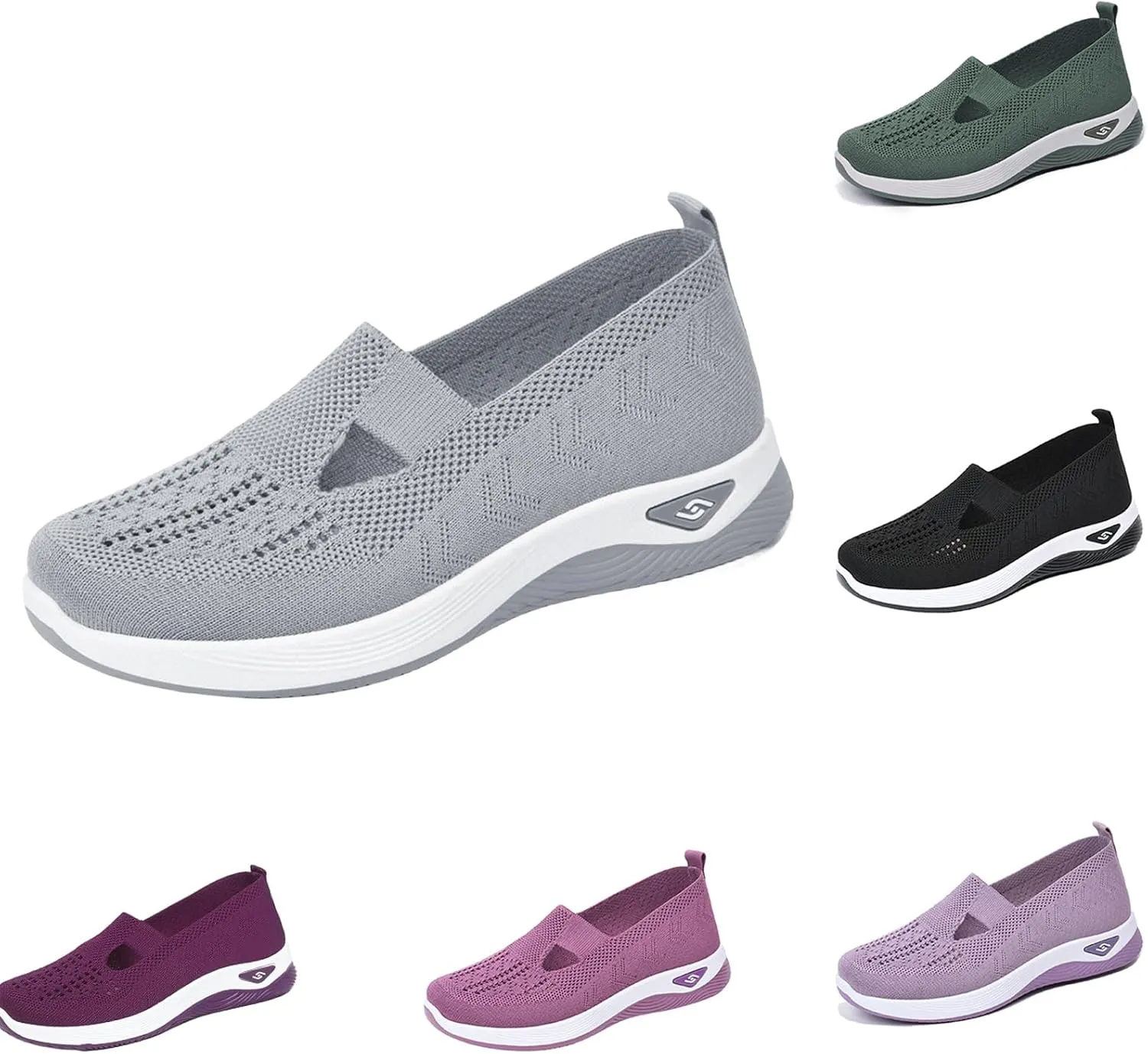 Orthopedic Shoes for Women Air Cushion Athletic Sneakers Breathable Soft Arch Support Non Slip Shoes Lightweight Foam Walking Sneaker Breathable Mesh Trainers Running Jogging Shoe