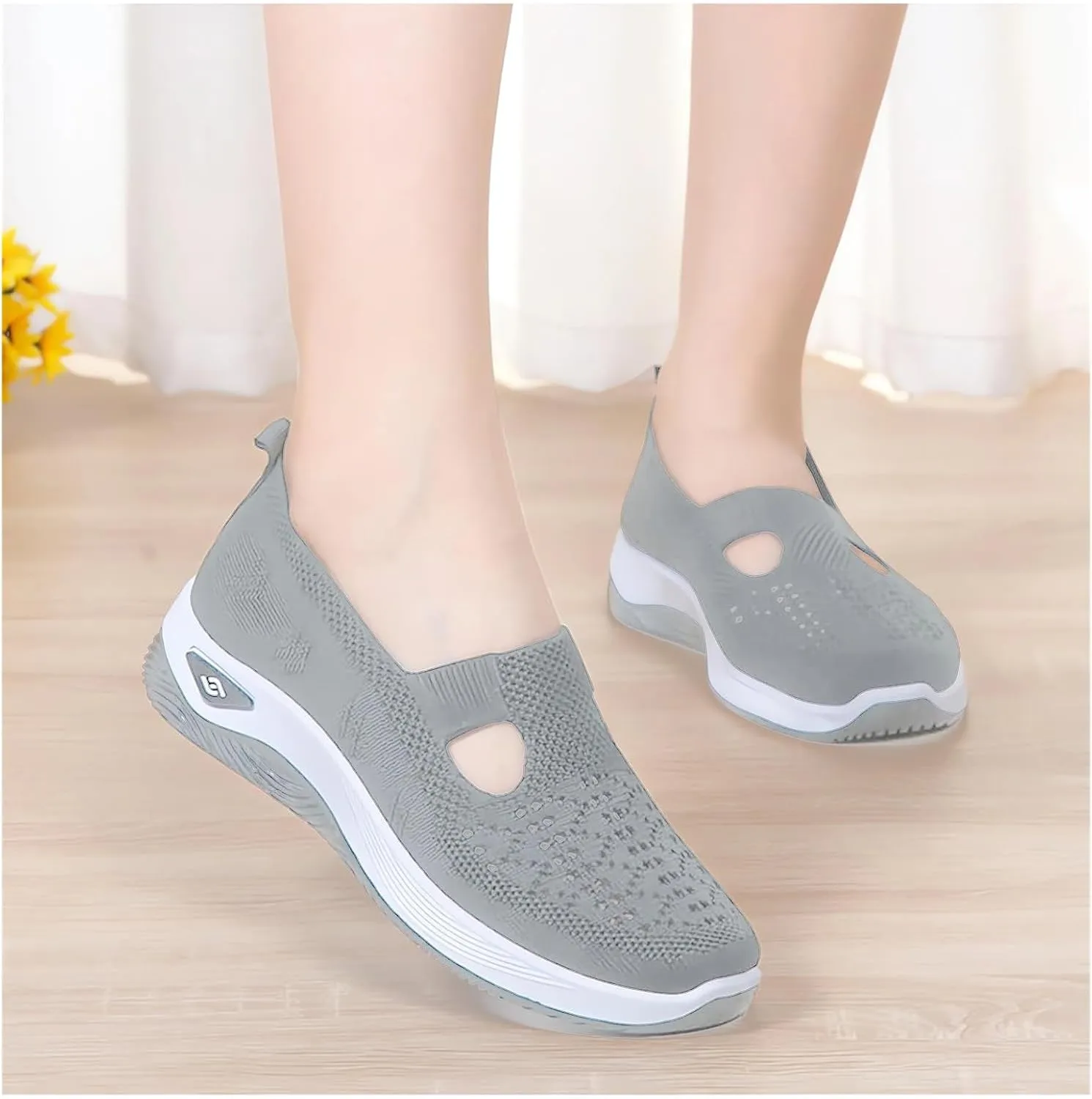 Orthopedic Shoes for Women Air Cushion Athletic Sneakers Breathable Soft Arch Support Non Slip Shoes Lightweight Foam Walking Sneaker Breathable Mesh Trainers Running Jogging Shoe