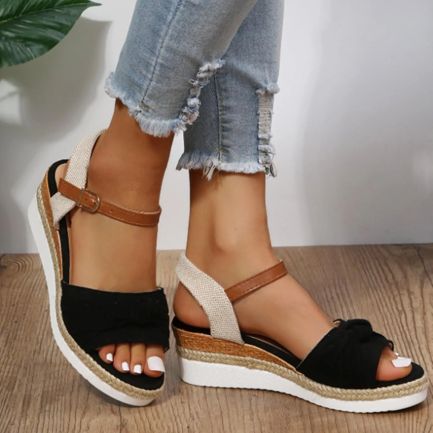 Orthopedic Wedge Sandals for Women 2025 Summer Dressy Trendy Platform Casual Walking Arch Support Espadrilles Wedges