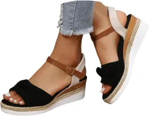 Orthopedic Wedge Sandals for Women 2025 Summer Dressy Trendy Platform Casual Walking Arch Support Espadrilles Wedges