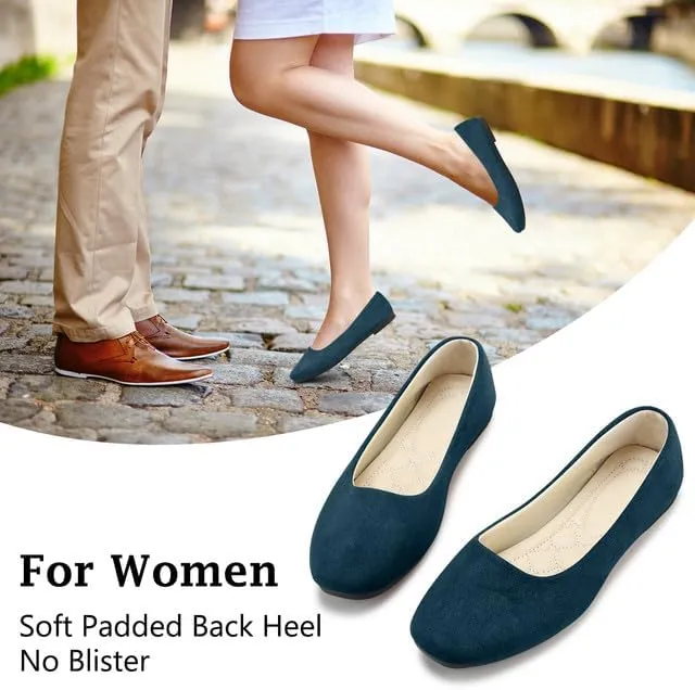 Padgene Women's Casual Ballet Flats, Ladies Ballerina Flats Girls Fashionable Ballet Pumps Dolly Shoes Womens Stylish Comfy Office Driving Flat Shoes Slip On Loafers