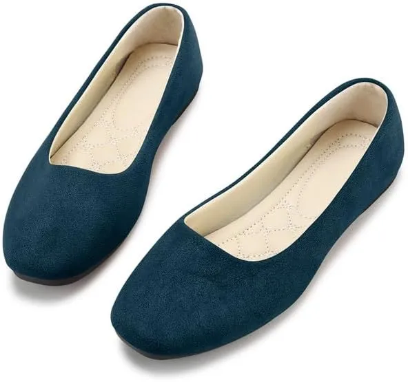 Padgene Women's Casual Ballet Flats, Ladies Ballerina Flats Girls Fashionable Ballet Pumps Dolly Shoes Womens Stylish Comfy Office Driving Flat Shoes Slip On Loafers