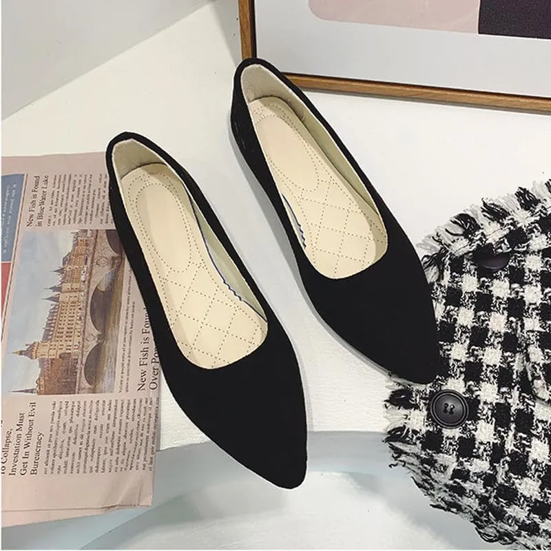 Padgene Women's Casual Ballet Flats, Ladies Ballerina Flats Girls Fashionable Ballet Pumps Dolly Shoes Womens Stylish Comfy Office Driving Flat Shoes Slip On Loafers