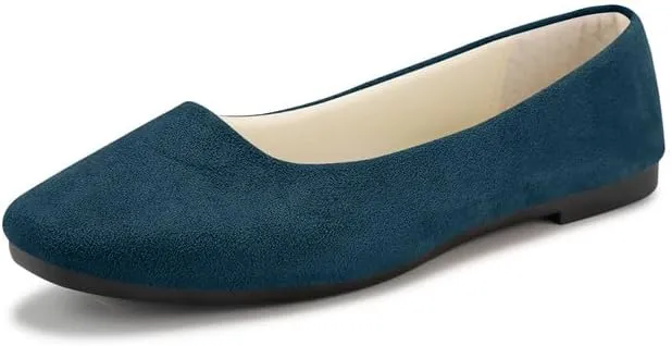 Padgene Women's Casual Ballet Flats, Ladies Ballerina Flats Girls Fashionable Ballet Pumps Dolly Shoes Womens Stylish Comfy Office Driving Flat Shoes Slip On Loafers