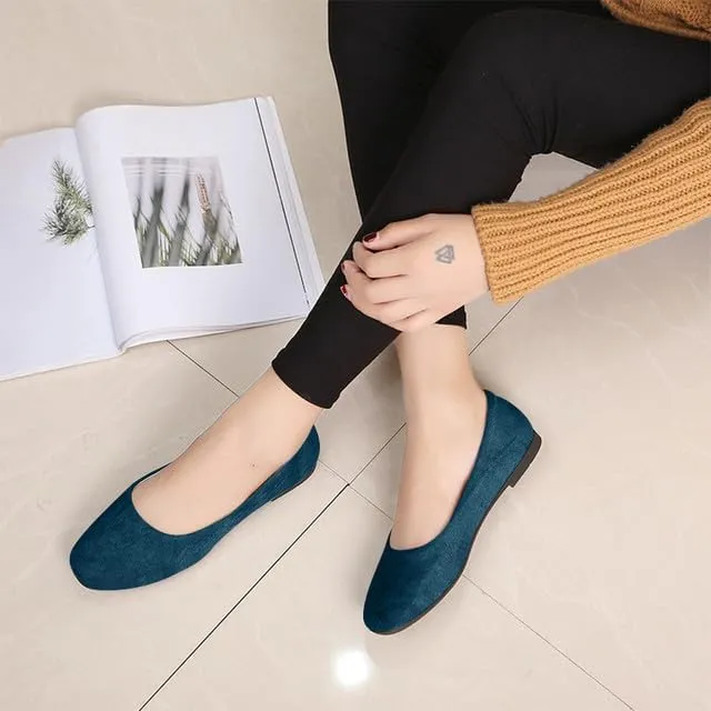 Padgene Women's Casual Ballet Flats, Ladies Ballerina Flats Girls Fashionable Ballet Pumps Dolly Shoes Womens Stylish Comfy Office Driving Flat Shoes Slip On Loafers