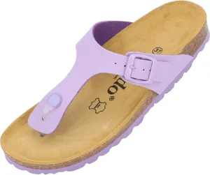 Palado® Women's Sandal KOS in Many Colors | Made in Europe | Mules with Natural Cork Footbed and Velvety Soft Footbed | Slippers with Soles Made of fine Suede