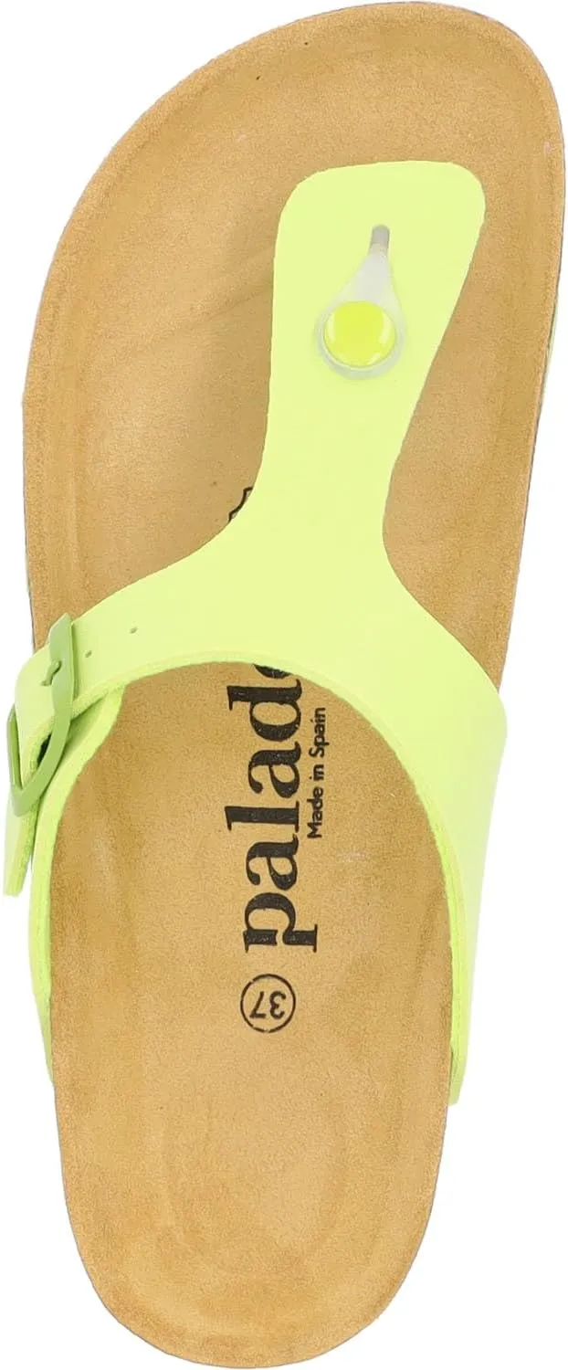 Palado® Women's Sandal KOS in Many Colors | Made in Europe | Mules with Natural Cork Footbed and Velvety Soft Footbed | Slippers with Soles Made of fine Suede