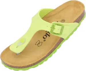 Palado® Women's Sandal KOS in Many Colors | Made in Europe | Mules with Natural Cork Footbed and Velvety Soft Footbed | Slippers with Soles Made of fine Suede