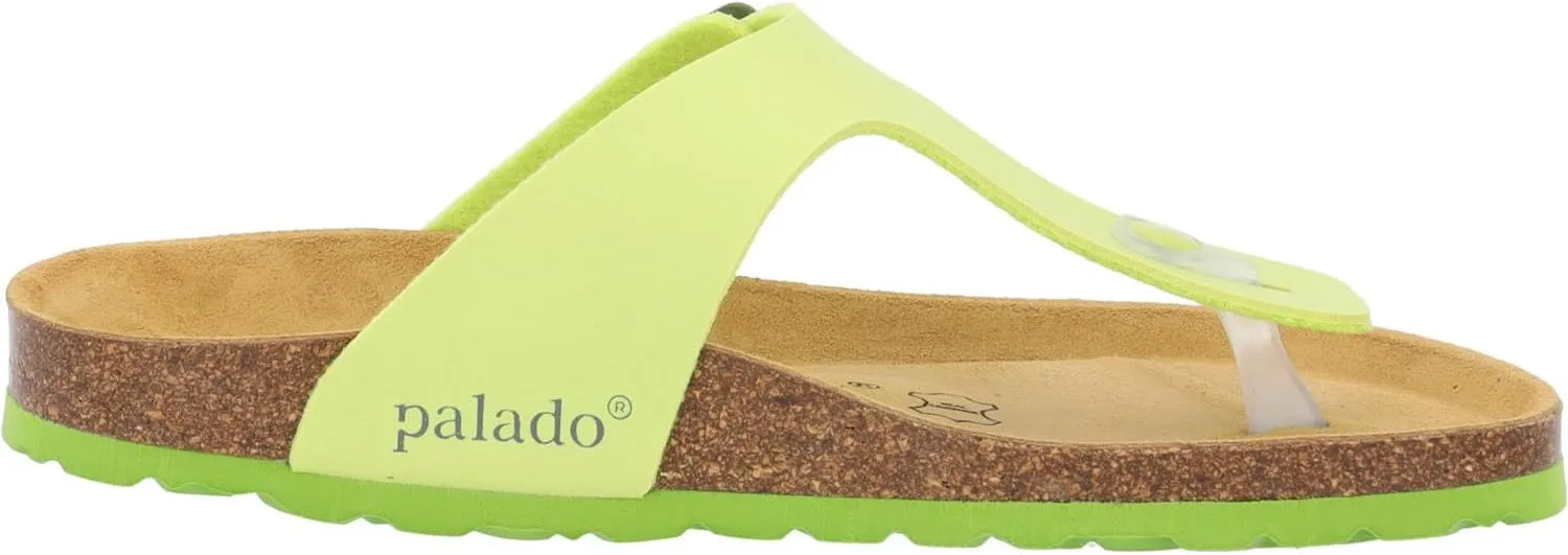 Palado® Women's Sandal KOS in Many Colors | Made in Europe | Mules with Natural Cork Footbed and Velvety Soft Footbed | Slippers with Soles Made of fine Suede
