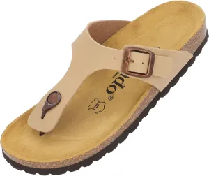 Palado® Women's Sandal KOS in Many Colors | Made in Europe | Mules with Natural Cork Footbed and Velvety Soft Footbed | Slippers with Soles Made of fine Suede
