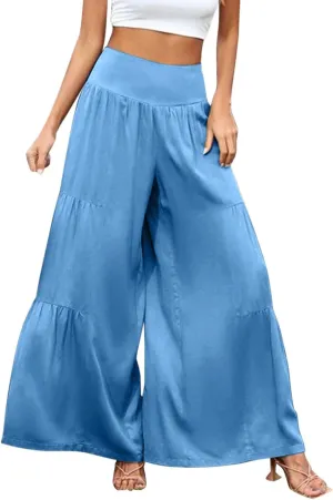 Pants for Women Resort Wear for Women 2025 Wide Leg Pants Ladies Trousers Linen Clothing