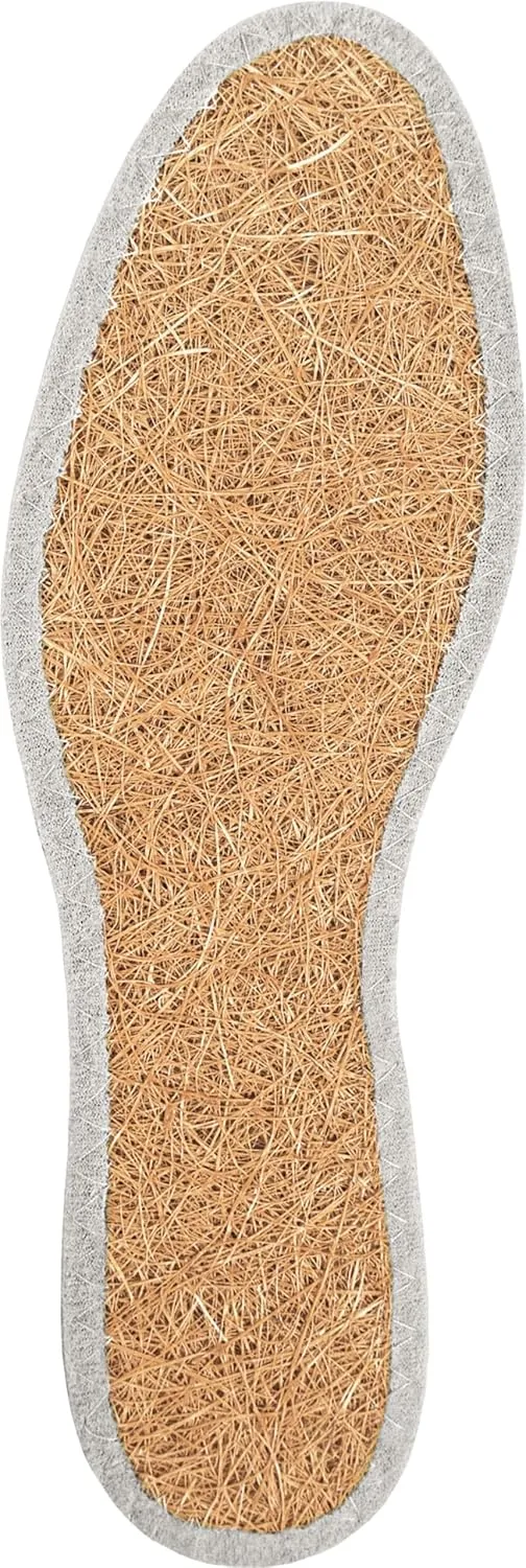 pedag Deo Fresh Natural Terry Cloth & Sisal Insoles, Handmade in Germany, Fully Washable, Perfect for Keeping Feet Dry and Fresh in The Summer, US W9 M6 / EU 39, Grey, 3 Pair