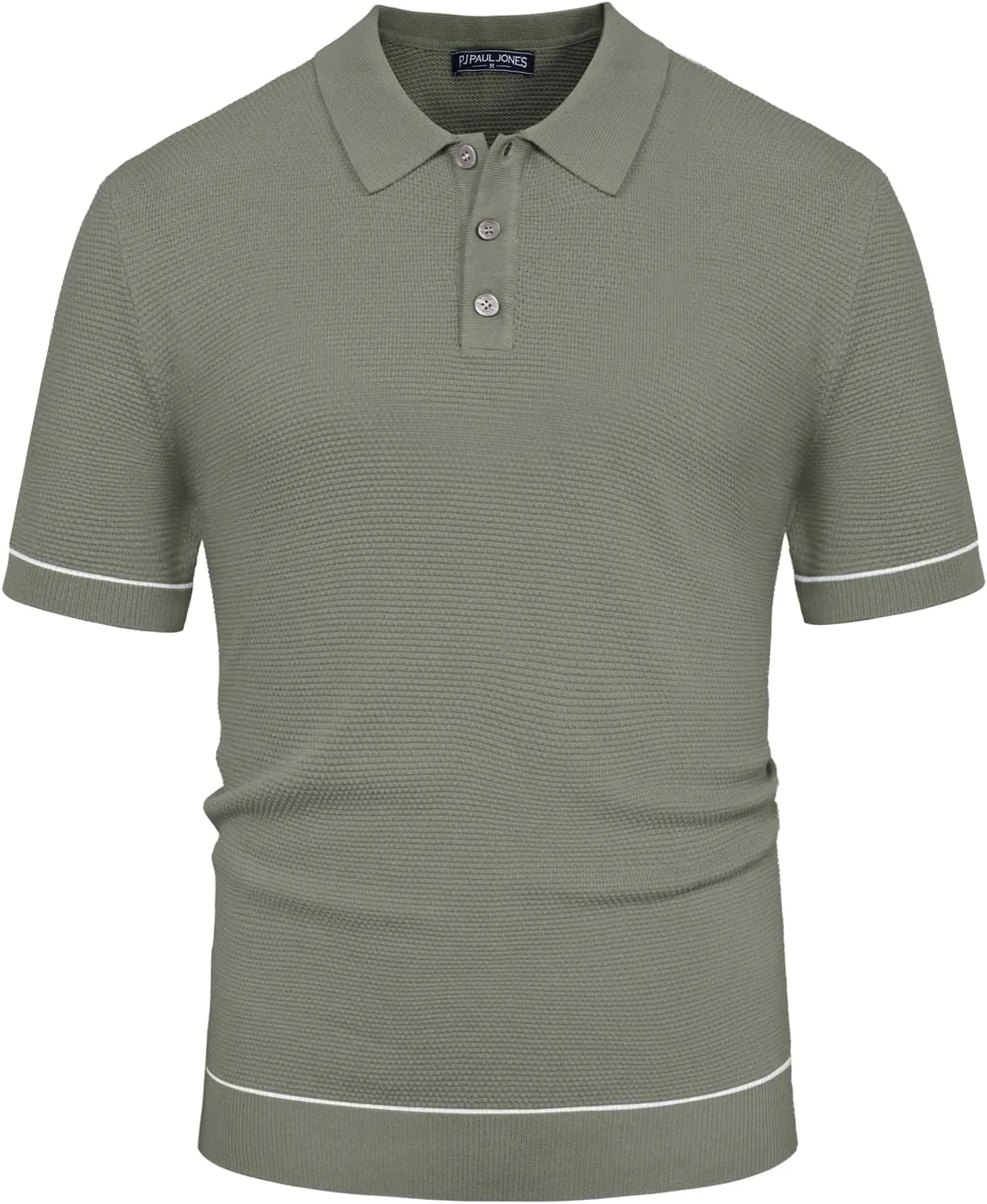 PJ PAUL JONES Mens Polo Shirts Short Sleeve Textured Knit Polo Shirts