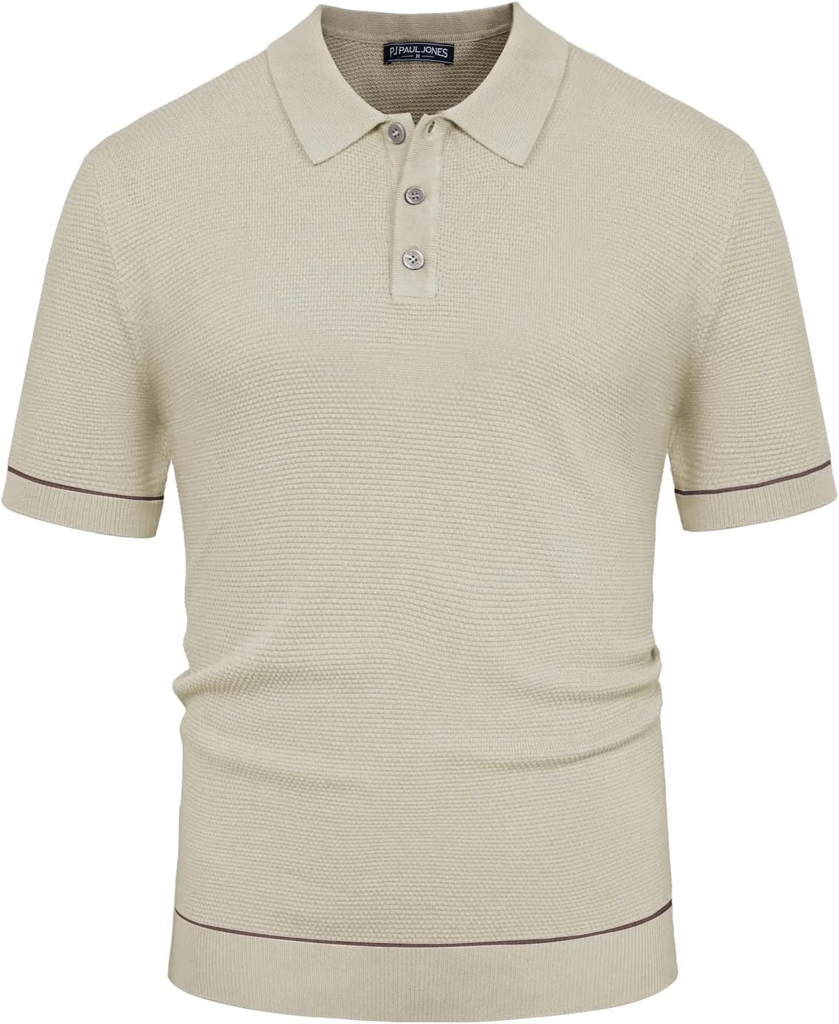 PJ PAUL JONES Mens Polo Shirts Short Sleeve Textured Knit Polo Shirts