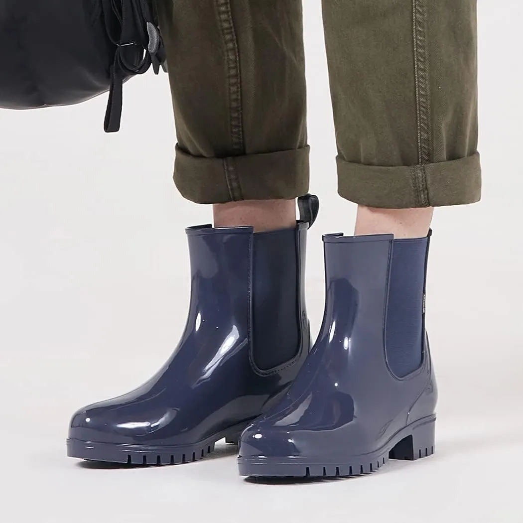planone Short Rain Boots Women Fashion Waterproof Chelsea Boots for Women Light Outdoor Garden Shoes Ankle Muck Boots for Ladies Non Slip Work Shoes Rubber Boots with Premium Comfort Insole