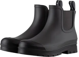 Planone Short Rain Boots Women Wide Width Fashion Waterproof Chelsea Boots for Women Matte Outdoor Garden Shoes Ankle Muck Boots for Ladies Non Slip Work Shoes Rubber Boots with Premium Comfort Insole