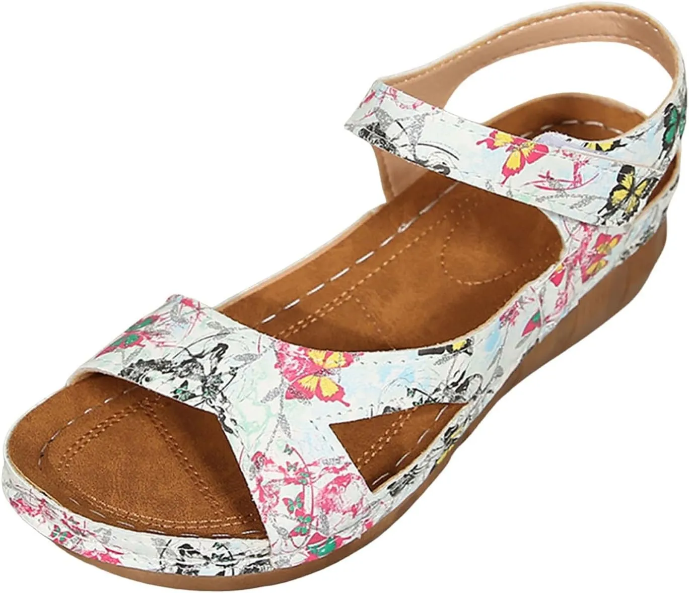 Platform High Heels Vacation Shoes New Thick Soled Wedge Sandals For Women Border Large Size One Strap Fish Mouth With