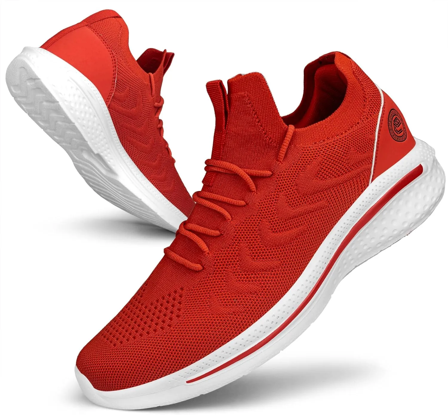 Pujcs Men Sneakers Lightweight Running Shoes for Men Slip on Walking Shoes with Breathable Mesh Comfortable Atheletic Shoes for Tennis Gym Workout