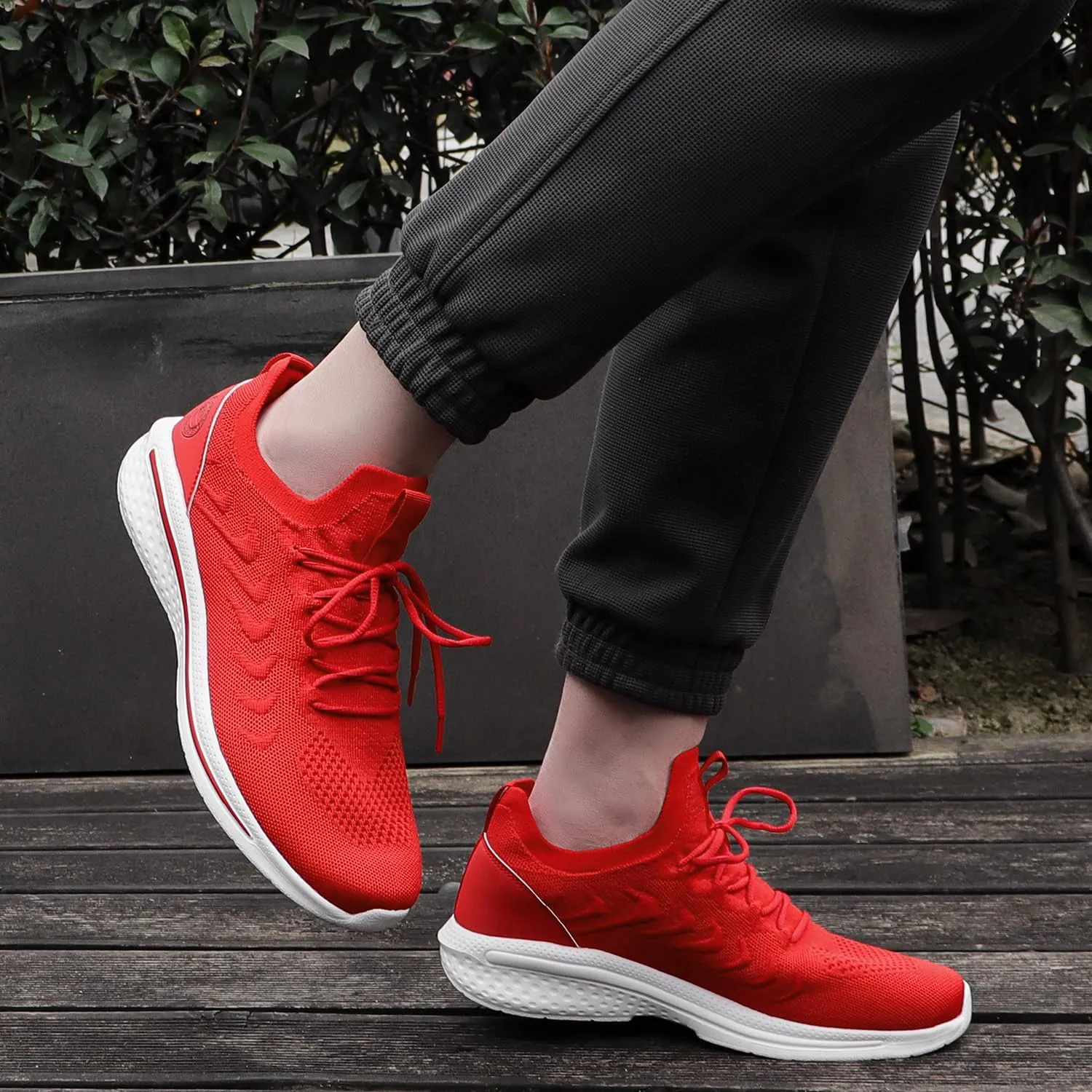 Pujcs Men Sneakers Lightweight Running Shoes for Men Slip on Walking Shoes with Breathable Mesh Comfortable Atheletic Shoes for Tennis Gym Workout