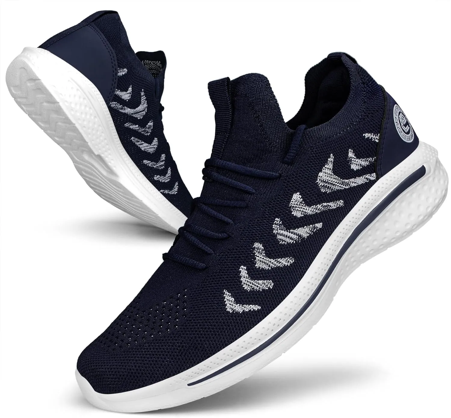 Pujcs Mens Walking Shoes Non Slip Running Shoes Breathable Slip on Sneakers Lightwight Gym Tennis Shoes for Men