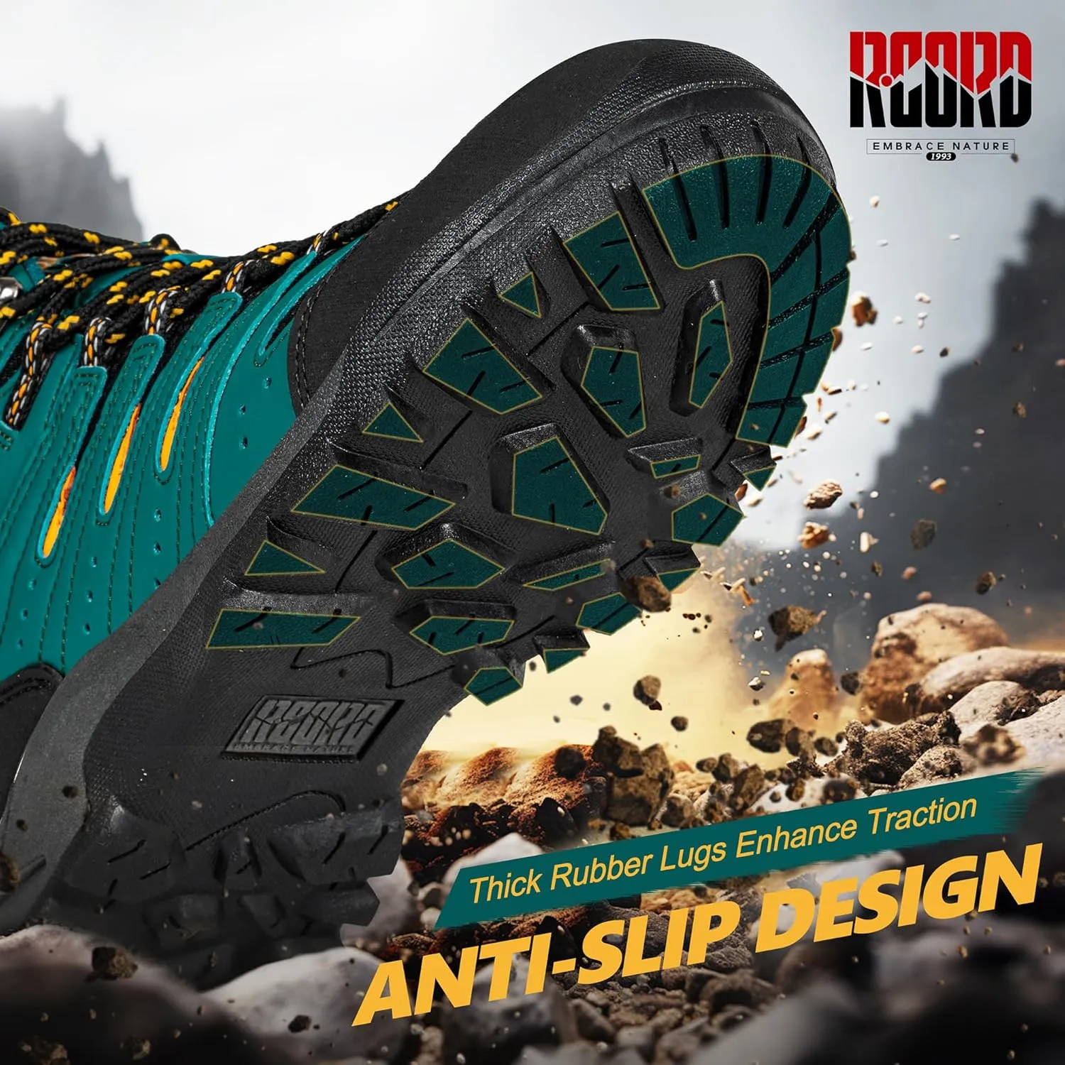 R CORD Hiking Boots Women Waterproof Womens Hiking Boots Comfortable Non-Slip Womens Hiking Shoes Walking Trekking Camping Tennis Sport Sneakers