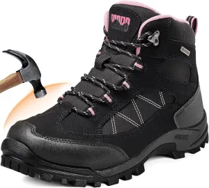 R CORD Steel Toe Boots for Women Waterproof Safety Work Boots Non-slip Composite Toe Boots for Women Steel Toe Shoes for Women Construction Boots Hiking Boots Womens