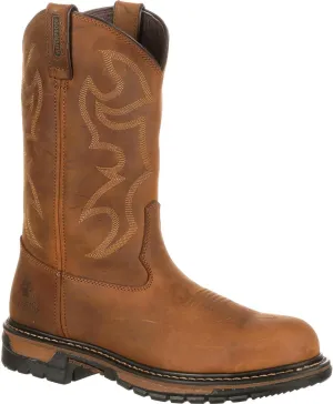 ROCKY Original Ride Branson Steel Toe Waterproof Western Boots