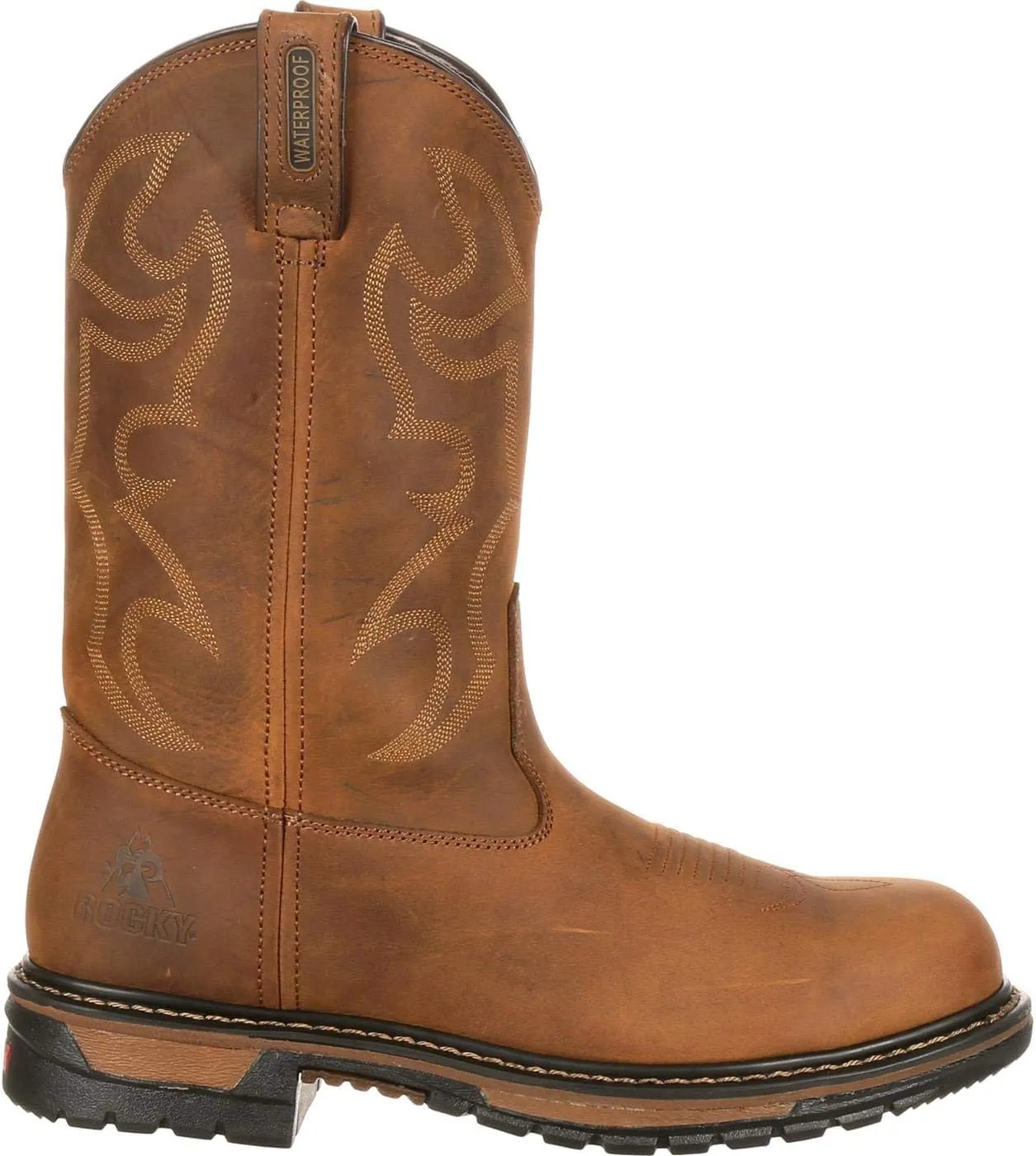ROCKY Original Ride Branson Steel Toe Waterproof Western Boots