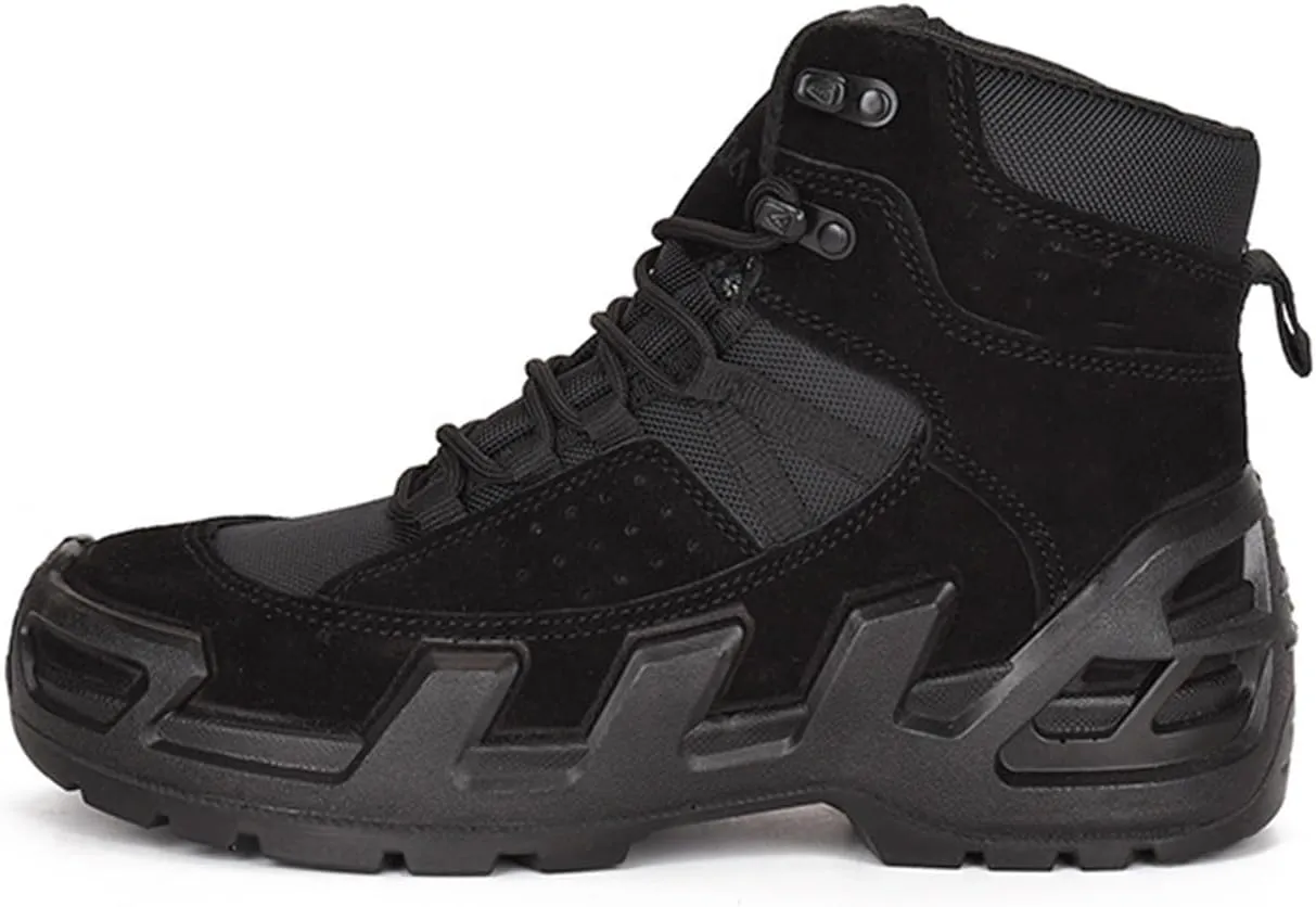 Russian Combat Mountaineering Boots, Desert Boots, Anti-Slip and Wear-Resistant Tactical Protective Boots(Black,10.5)