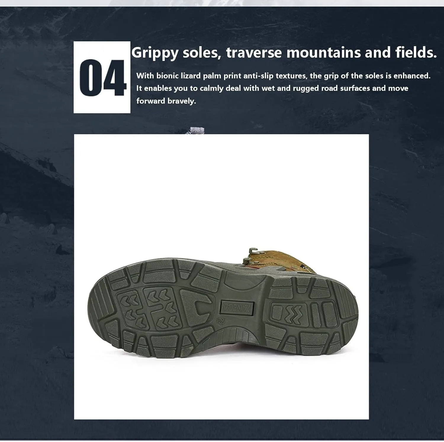 Russian Combat Mountaineering Boots, Desert Boots, Anti-Slip and Wear-Resistant Tactical Protective Boots(Black,10.5)
