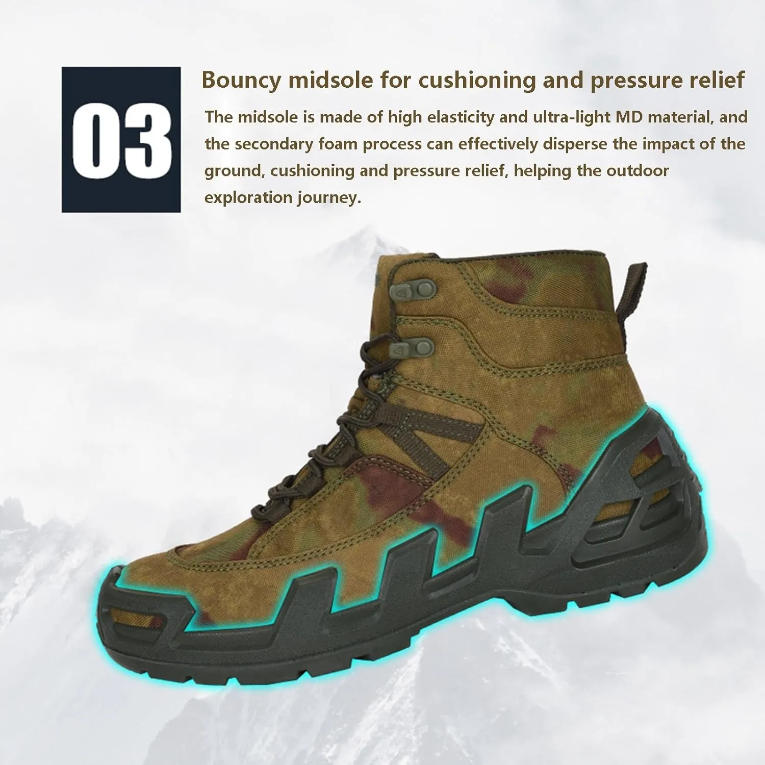 Russian Combat Mountaineering Boots, Desert Boots, Anti-Slip and Wear-Resistant Tactical Protective Boots(Black,10.5)