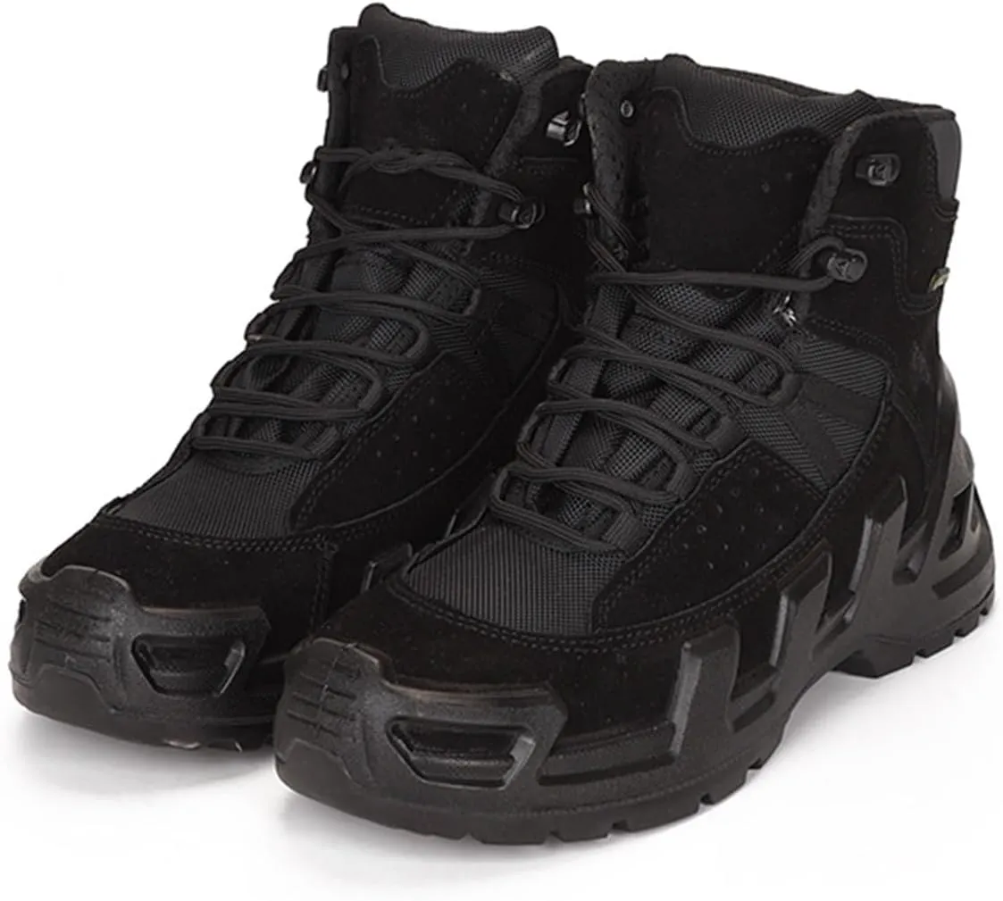 Russian Combat Mountaineering Boots, Desert Boots, Anti-Slip and Wear-Resistant Tactical Protective Boots(Black,10.5)