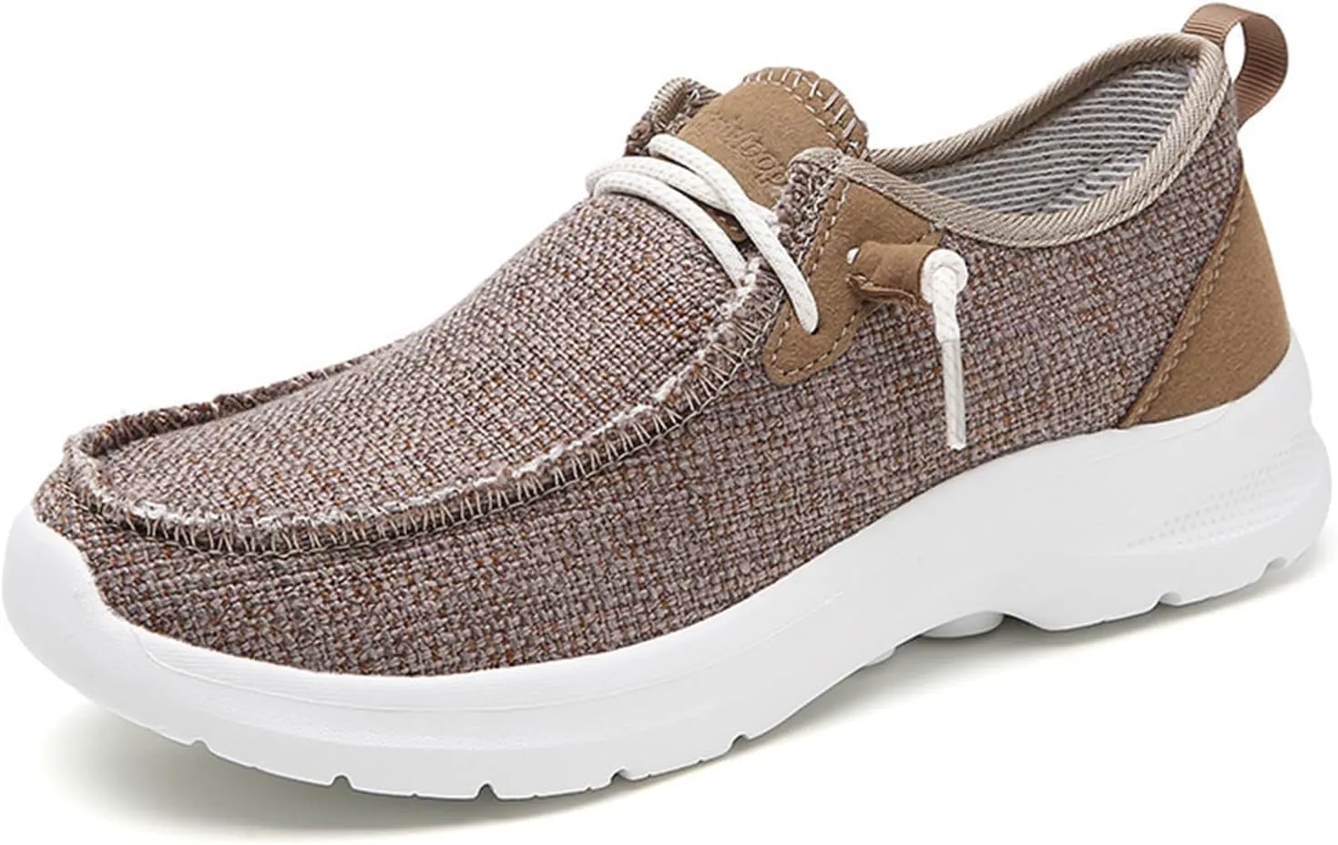 SACFOF Women’s Slip On Loafers Casual Shoes,Lace Up Comfortable Slip On Mesh Walking Shoes Fashion Lightweight Boat Shoes Sneaker