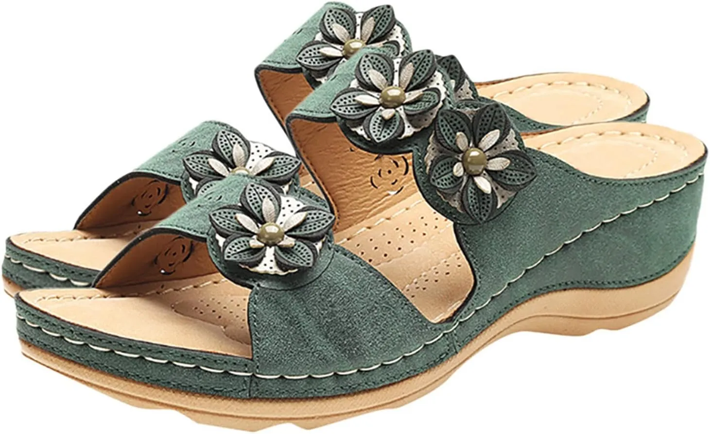 Sandalias para Mujer, Womens Sandals Premium Orthopedic Open Toe Sandals Retro Anti-Slip Breathable