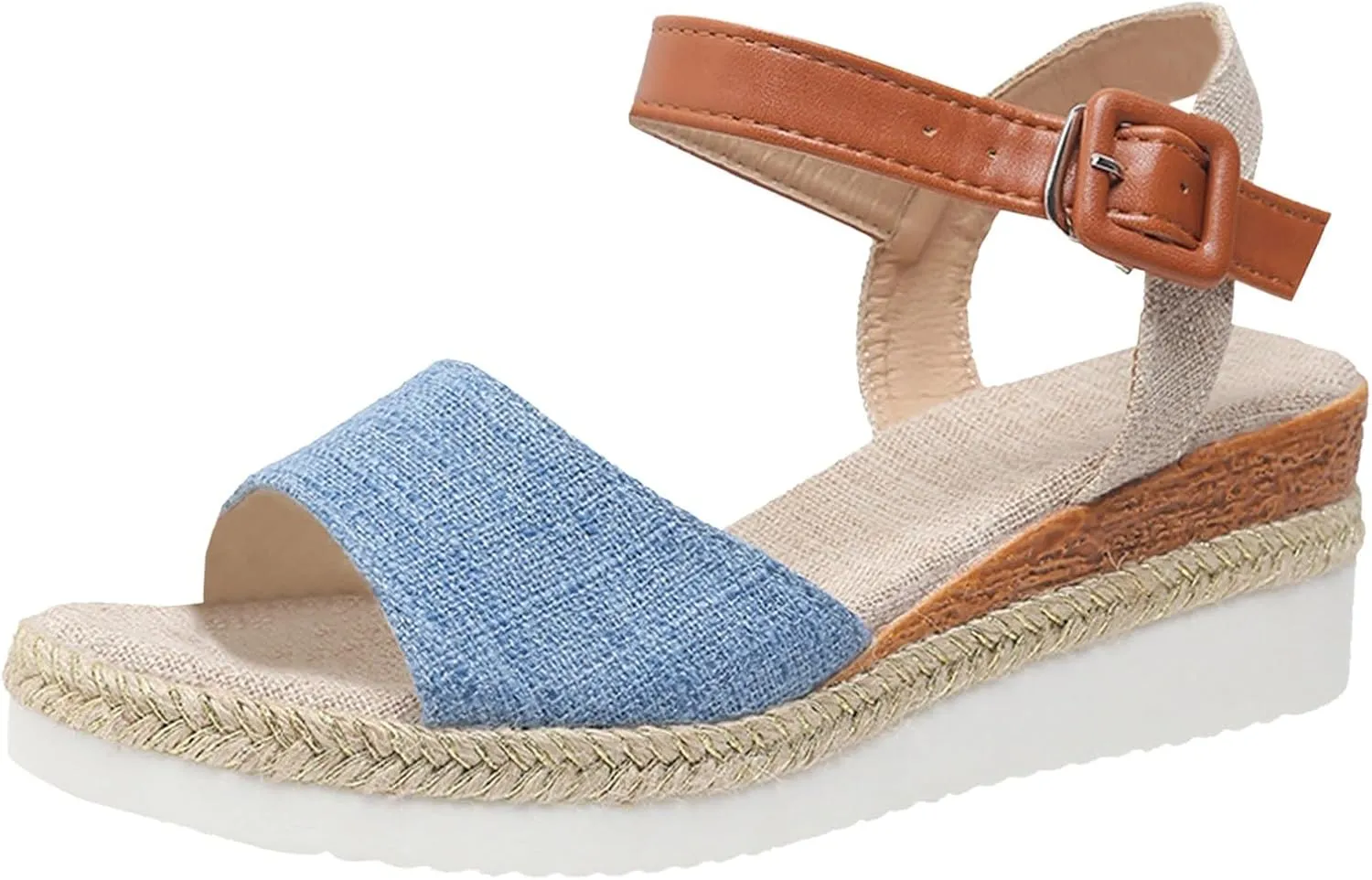 Sandals For Women Bow Rope Sole Lightweight Casual Women's Shoes Fish Mouth Thick Sole Sandals Women Beach Slides
