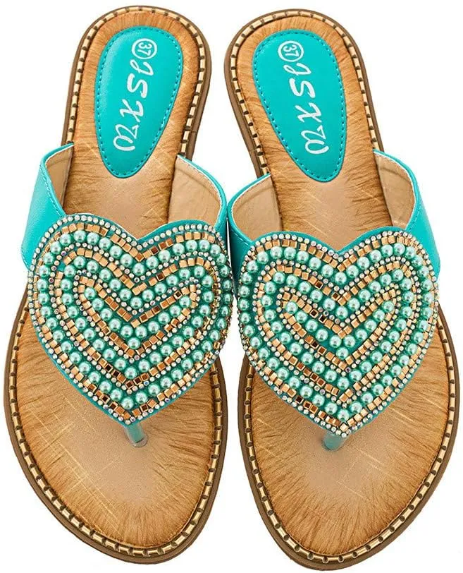Sandals for Women Wide Width,Women's Comfy Flat Sandal Shoes Summer Beach Travel Fashion Slipper Flip Flops Shoes