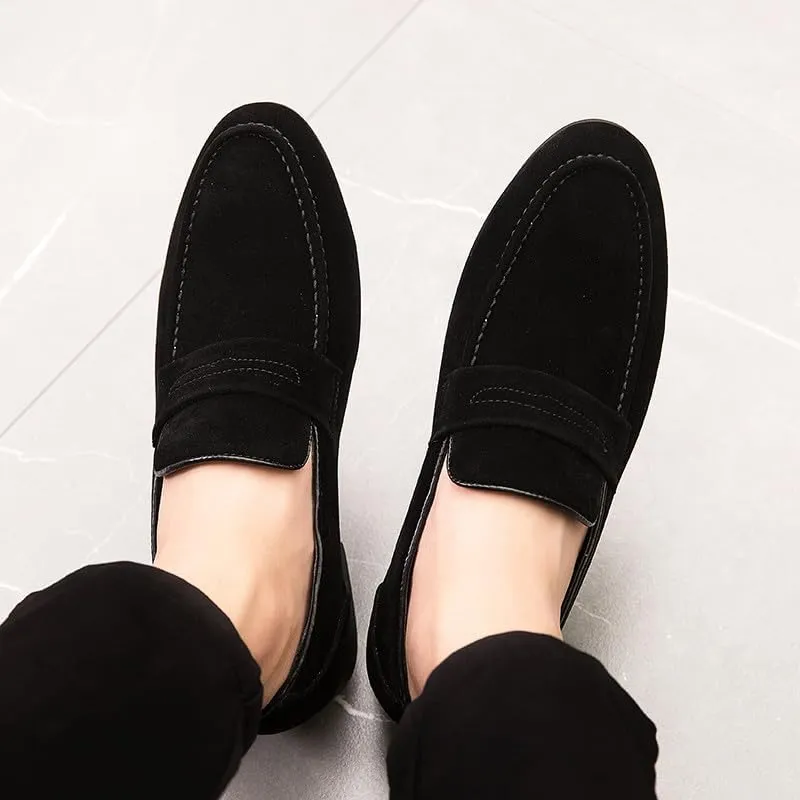 Santimon Men's Loafers Casual Penny Loafers for Men Suede Mens Slip On Driving Shoes