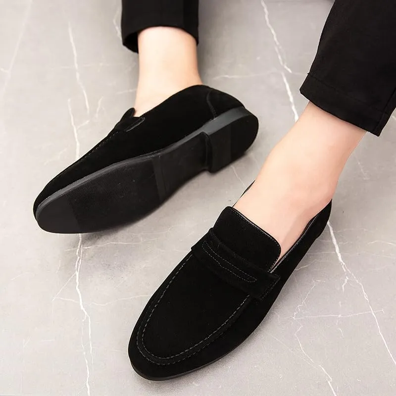 Santimon Men's Loafers Casual Penny Loafers for Men Suede Mens Slip On Driving Shoes