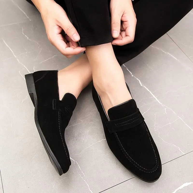 Santimon Men's Loafers Casual Penny Loafers for Men Suede Mens Slip On Driving Shoes