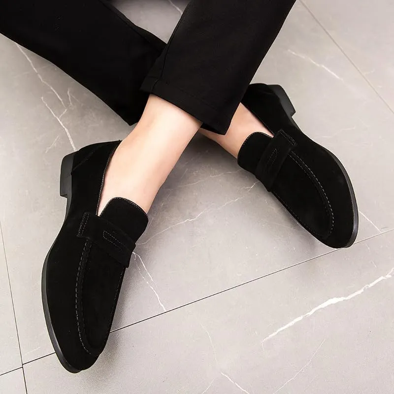 Santimon Men's Loafers Casual Penny Loafers for Men Suede Mens Slip On Driving Shoes