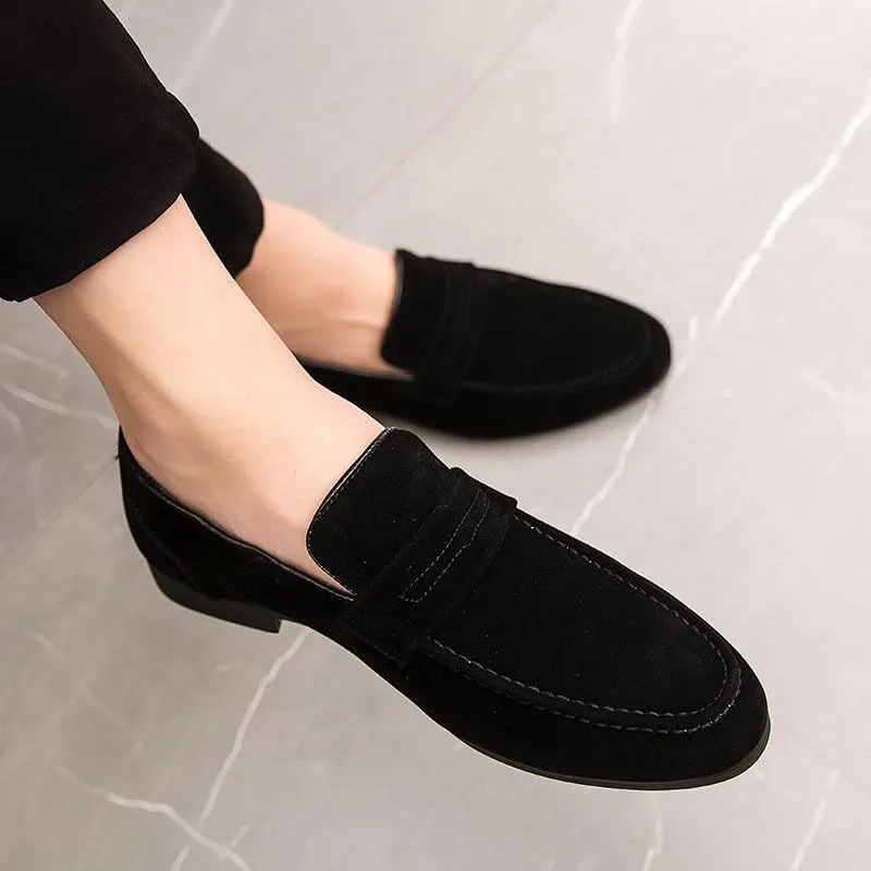 Santimon Men's Loafers Casual Penny Loafers for Men Suede Mens Slip On Driving Shoes
