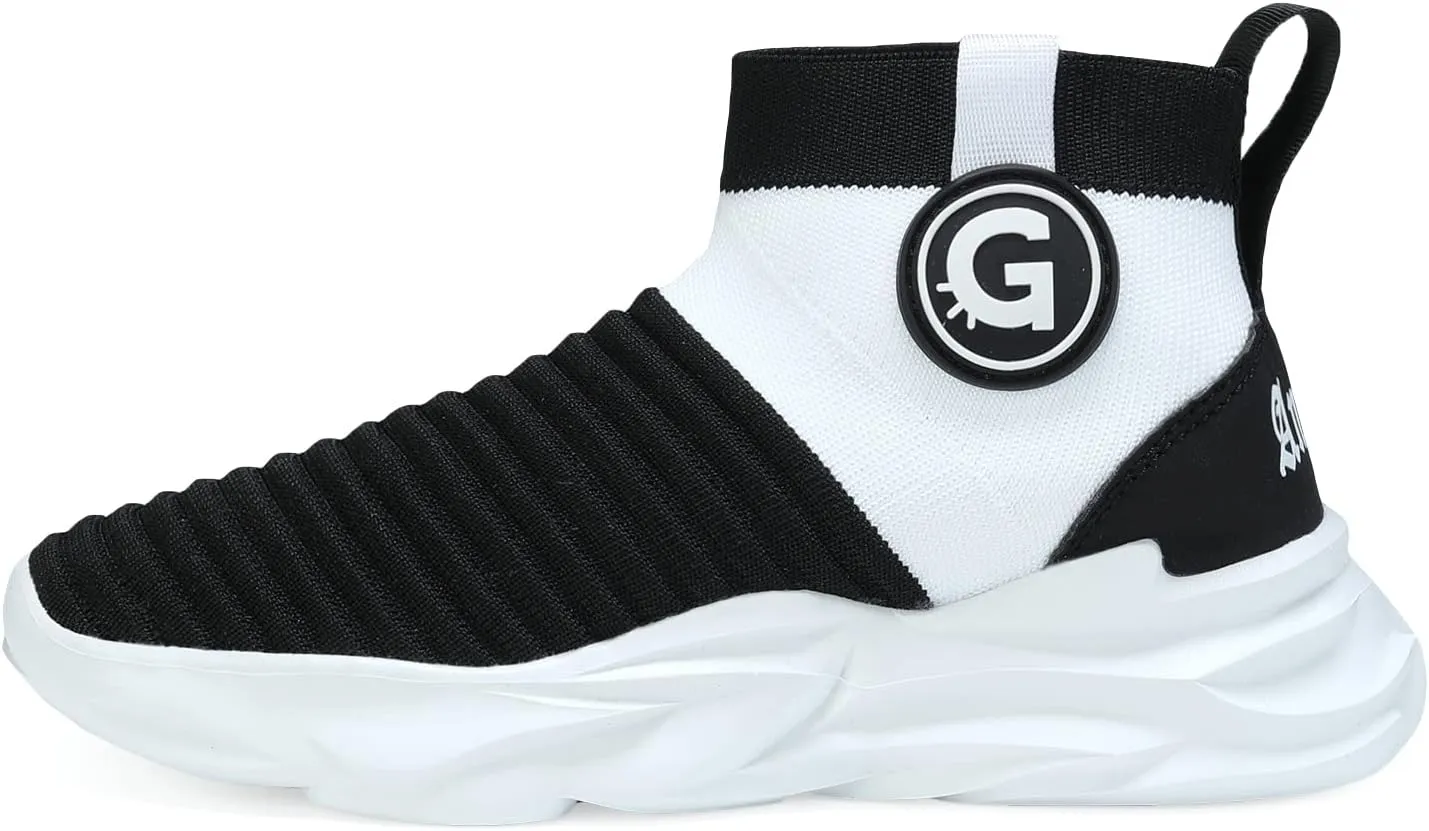 Santiro Boys Sneakers Girls Slip on Shoes Fashion High Top Athletic Shoe