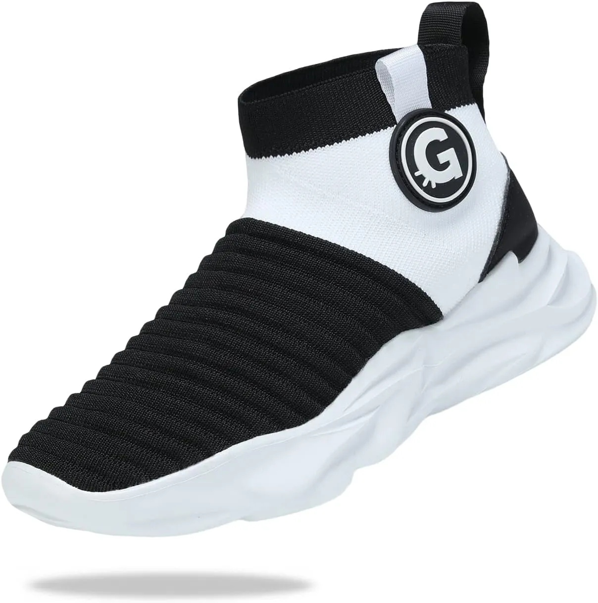 Santiro Boys Sneakers Girls Slip on Shoes Fashion High Top Athletic Shoe