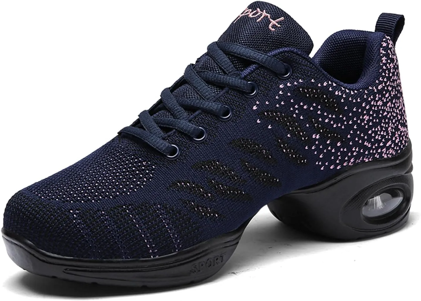 SECHRITE Womens Mens Jazz Dance Sneakers Lace Up Split Sole Dance Shoes